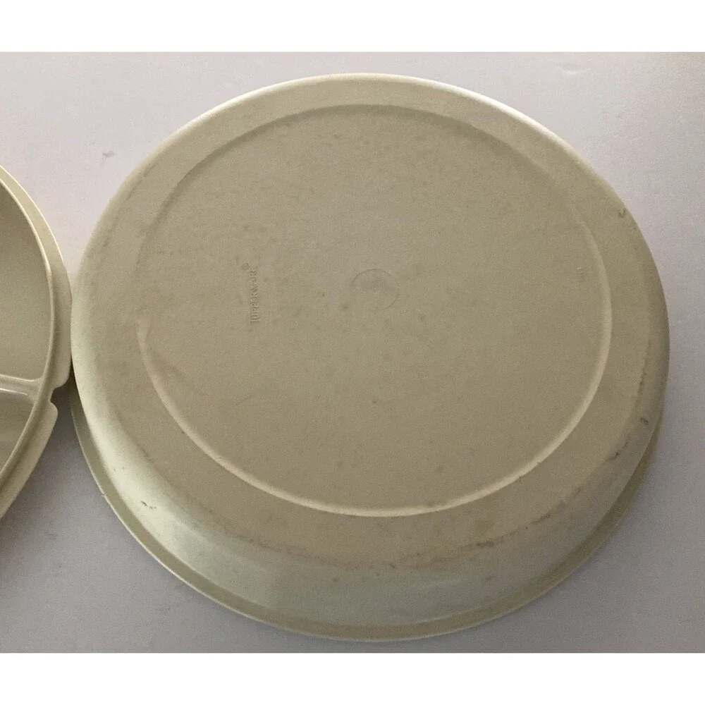 Vintage Tupperware Divided Party Tray Veggie Relish Fruit Dip Bowl 1666-1 1665-1